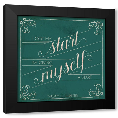 Madam Walker Quote II Black Modern Wood Framed Art Print by Popp, Grace