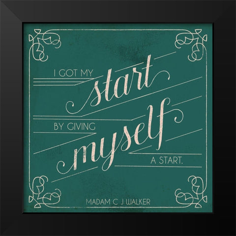 Madam Walker Quote II Black Modern Wood Framed Art Print by Popp, Grace