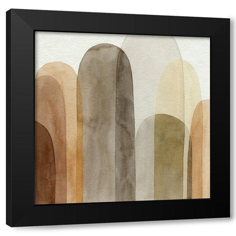 Desert Watercolor Arches I Black Modern Wood Framed Art Print with Double Matting by Popp, Grace