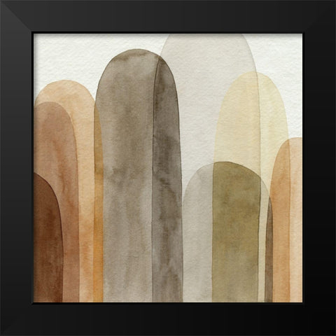 Desert Watercolor Arches I Black Modern Wood Framed Art Print by Popp, Grace