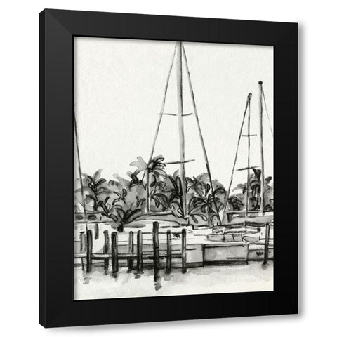 Neutral Tropics I Black Modern Wood Framed Art Print by Caroline, Emma