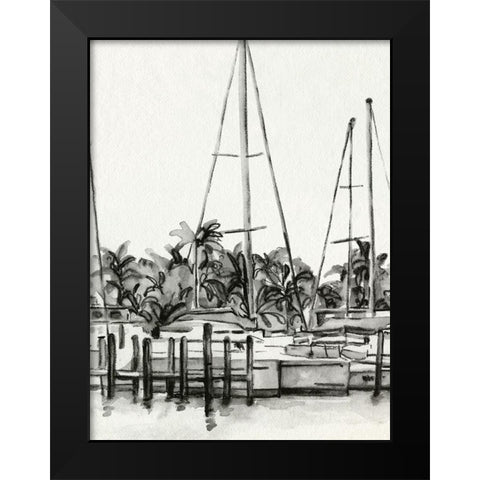 Neutral Tropics I Black Modern Wood Framed Art Print by Caroline, Emma