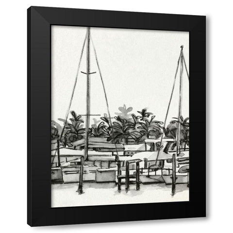 Neutral Tropics II Black Modern Wood Framed Art Print with Double Matting by Caroline, Emma