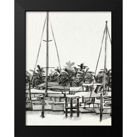 Neutral Tropics II Black Modern Wood Framed Art Print by Caroline, Emma