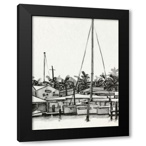 Neutral Tropics III Black Modern Wood Framed Art Print by Caroline, Emma
