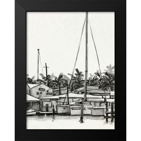 Neutral Tropics III Black Modern Wood Framed Art Print by Caroline, Emma