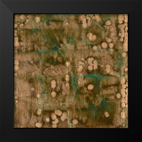 Oxidized Copper Leaf Black Modern Wood Framed Art Print by Vision Studio