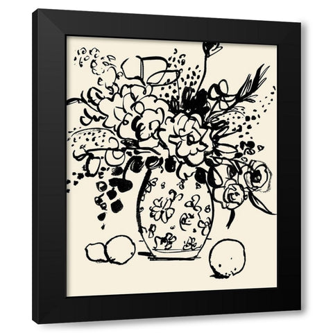 Matisses Muse Still Life II Black Modern Wood Framed Art Print with Double Matting by Barnes, Victoria