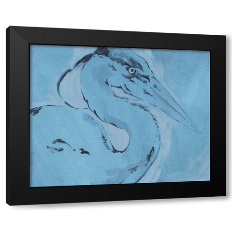 James River Heron I Black Modern Wood Framed Art Print by Green, Jacob