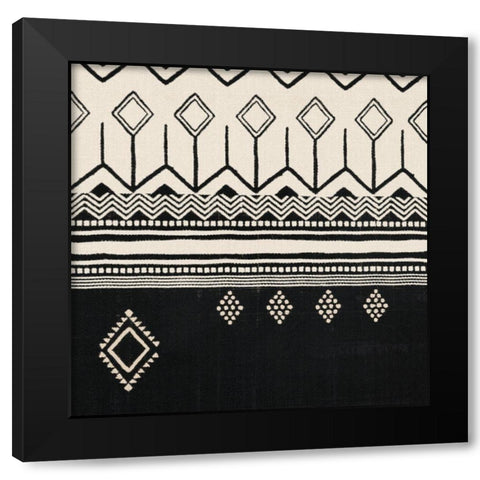 Geo Textile Crop I Black Modern Wood Framed Art Print with Double Matting by Barnes, Victoria