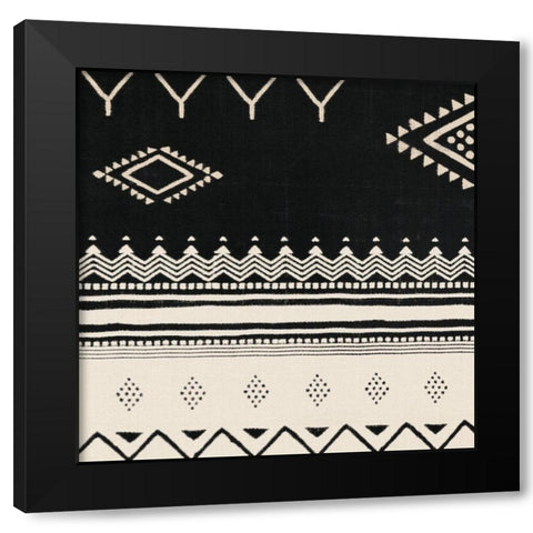 Geo Textile Crop II Black Modern Wood Framed Art Print with Double Matting by Barnes, Victoria