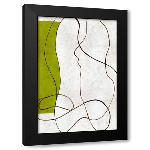 Presences II Black Modern Wood Framed Art Print with Double Matting by Wang, Melissa