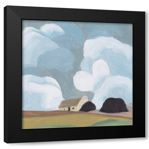 Another Place I Black Modern Wood Framed Art Print with Double Matting by Wang, Melissa