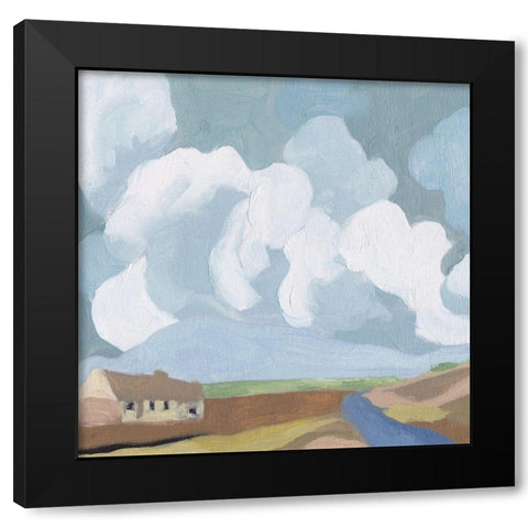 Another Place II Black Modern Wood Framed Art Print with Double Matting by Wang, Melissa
