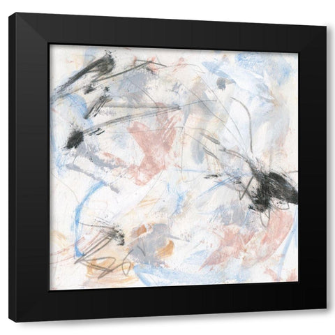 Surge II Black Modern Wood Framed Art Print with Double Matting by Wang, Melissa