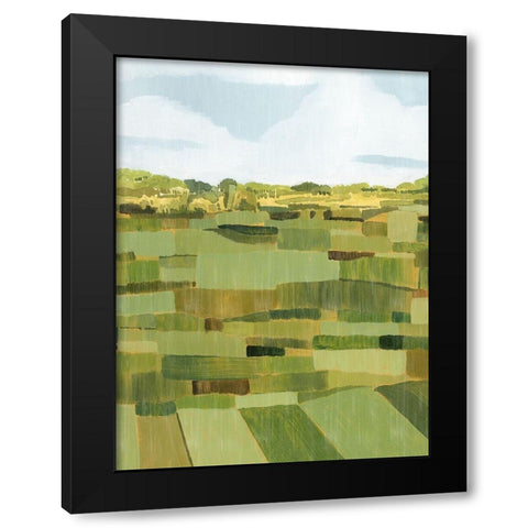 Woven Pasture I Black Modern Wood Framed Art Print with Double Matting by Popp, Grace