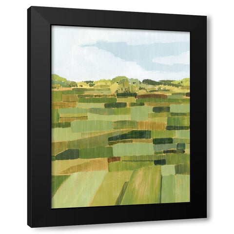 Woven Pasture II Black Modern Wood Framed Art Print with Double Matting by Popp, Grace