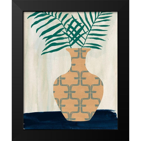 Palm Branches I Black Modern Wood Framed Art Print by Wang, Melissa