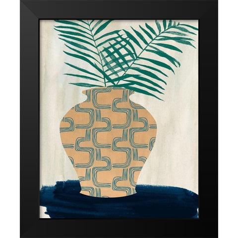 Palm Branches II Black Modern Wood Framed Art Print by Wang, Melissa