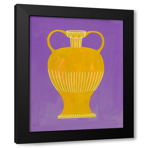 Neon Vase I Black Modern Wood Framed Art Print with Double Matting by Wang, Melissa