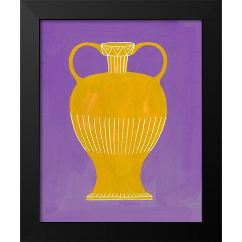 Neon Vase I Black Modern Wood Framed Art Print by Wang, Melissa