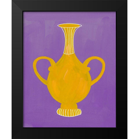 Neon Vase II Black Modern Wood Framed Art Print by Wang, Melissa