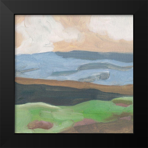 Distant Hills I Black Modern Wood Framed Art Print by Wang, Melissa