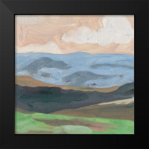 Distant Hills II Black Modern Wood Framed Art Print by Wang, Melissa