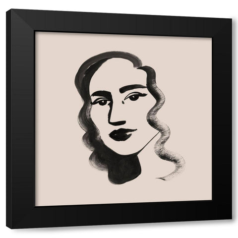 Mona II Black Modern Wood Framed Art Print with Double Matting by Popp, Grace