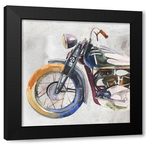 Moto Metal I Black Modern Wood Framed Art Print with Double Matting by Warren, Annie