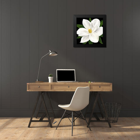 Midnight Magnolia II Black Modern Wood Framed Art Print by Popp, Grace