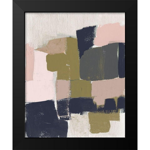 Revised Color Block I Black Modern Wood Framed Art Print by Goldberger, Jennifer