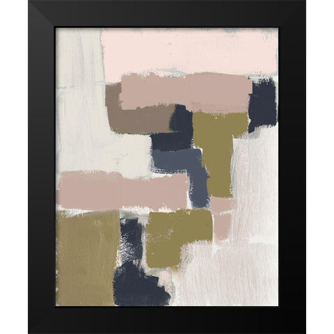 Revised Color Block II Black Modern Wood Framed Art Print by Goldberger, Jennifer