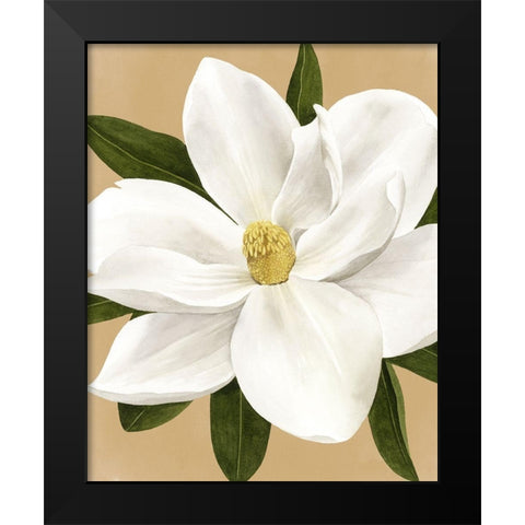 Magnolia on Gold I Black Modern Wood Framed Art Print by Popp, Grace