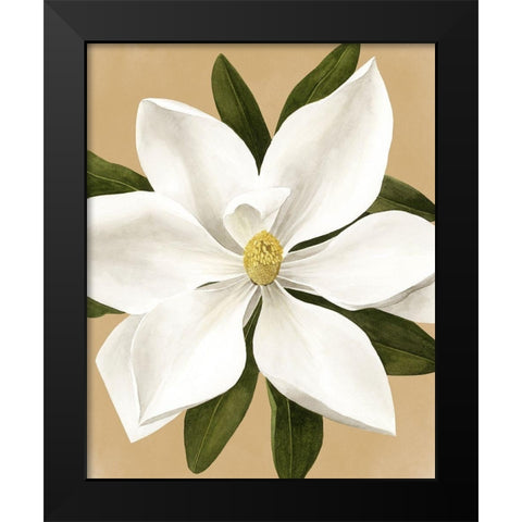 Magnolia on Gold II Black Modern Wood Framed Art Print by Popp, Grace