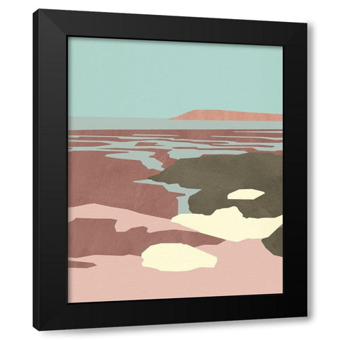 Saltwater Sea II Black Modern Wood Framed Art Print by Green, Jacob
