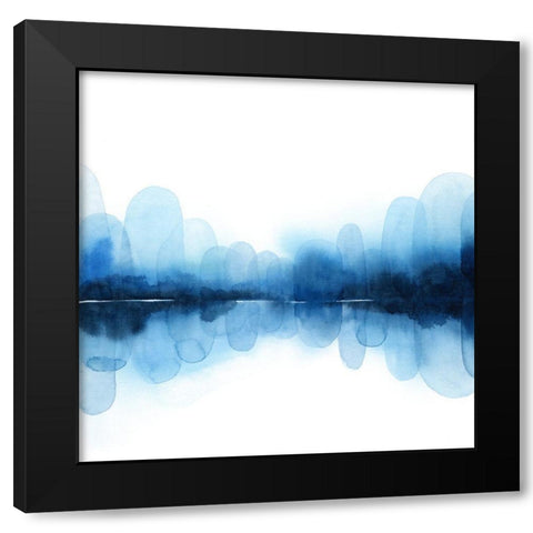 Ultramarine Mirror I Black Modern Wood Framed Art Print with Double Matting by Popp, Grace