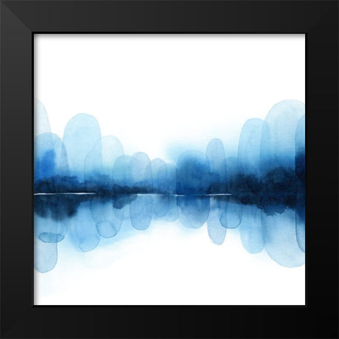 Ultramarine Mirror I Black Modern Wood Framed Art Print by Popp, Grace