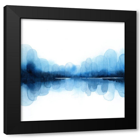 Ultramarine Mirror II Black Modern Wood Framed Art Print with Double Matting by Popp, Grace