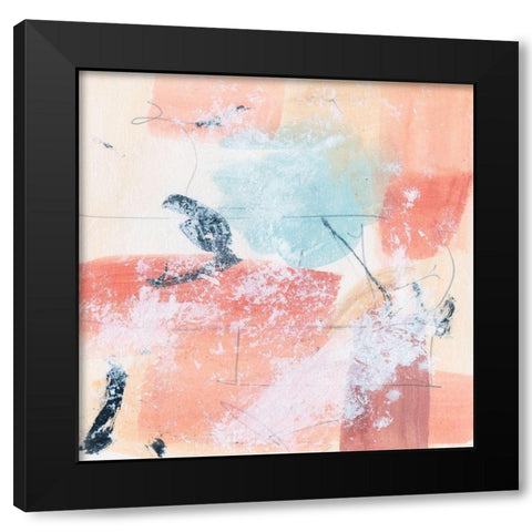 Warm Underneath I Black Modern Wood Framed Art Print with Double Matting by Wang, Melissa