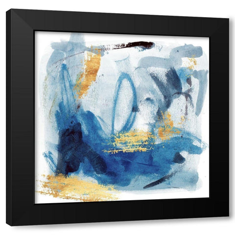 Floating Nebula I Black Modern Wood Framed Art Print with Double Matting by Wang, Melissa