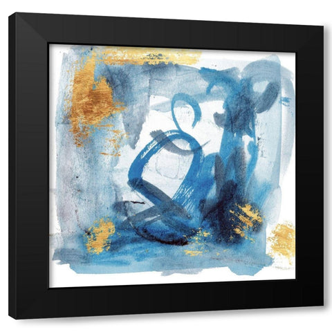 Floating Nebula III Black Modern Wood Framed Art Print with Double Matting by Wang, Melissa