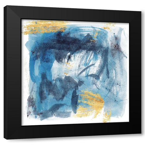 Floating Nebula IV Black Modern Wood Framed Art Print with Double Matting by Wang, Melissa