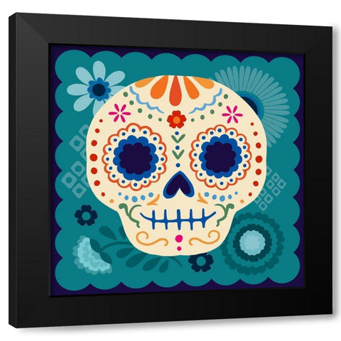 Calaveras I Black Modern Wood Framed Art Print with Double Matting by Barnes, Victoria