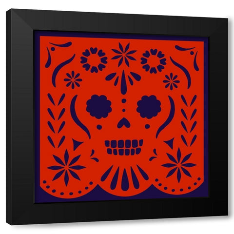 Calaveras III Black Modern Wood Framed Art Print by Barnes, Victoria