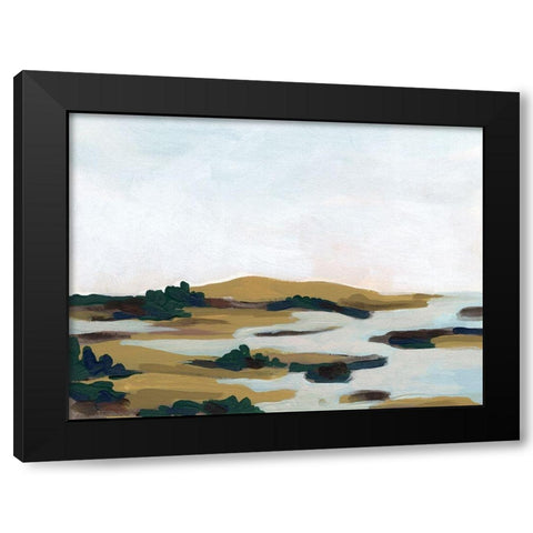 Wooded Inlet I Black Modern Wood Framed Art Print by Vess, June Erica
