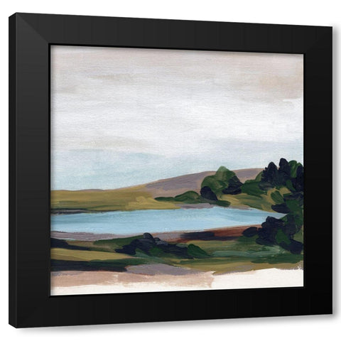Timberline Gesture I Black Modern Wood Framed Art Print with Double Matting by Vess, June Erica