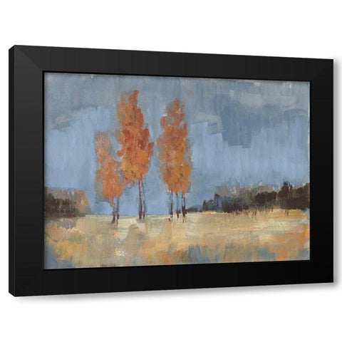 Burnt Sienna Treeline II Black Modern Wood Framed Art Print with Double Matting by Goldberger, Jennifer