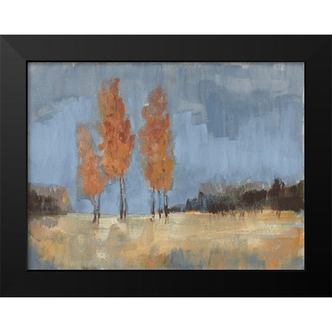 Burnt Sienna Treeline II Black Modern Wood Framed Art Print by Goldberger, Jennifer