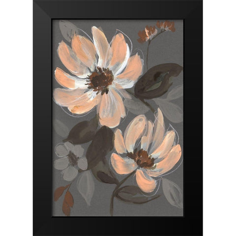 Peach and Sienna Bouquet II Black Modern Wood Framed Art Print by Goldberger, Jennifer